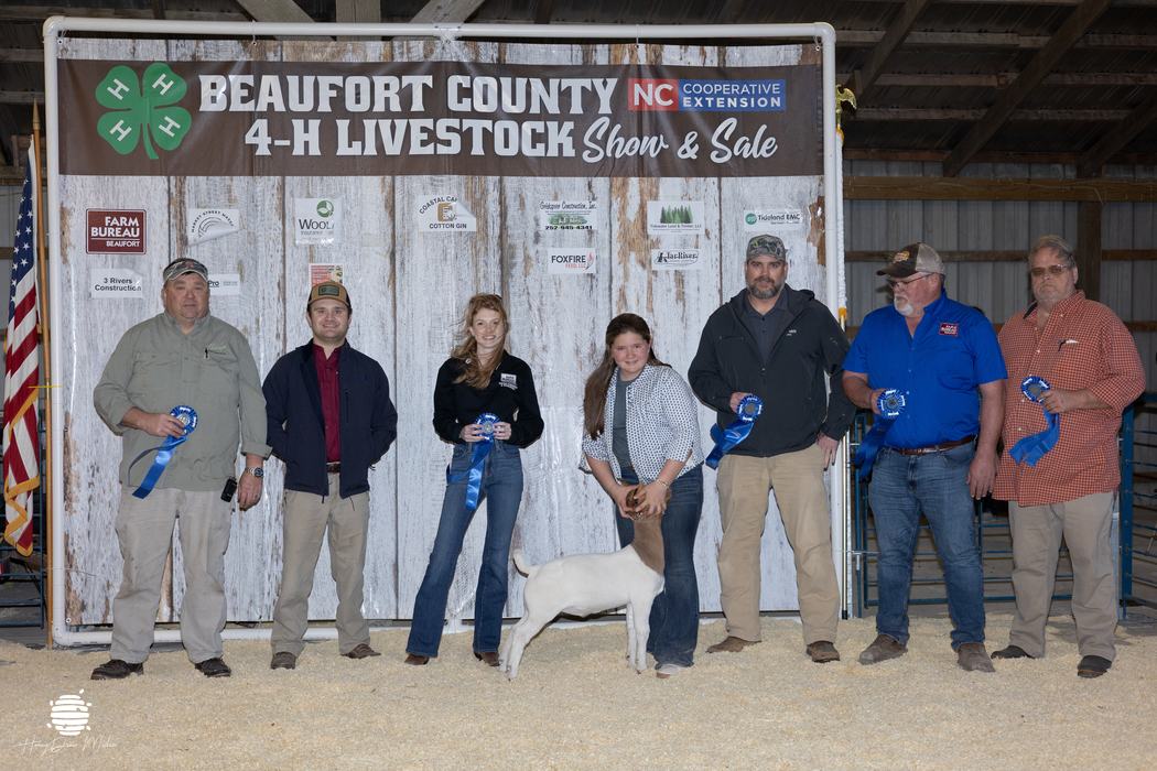 youth with animal and buyers