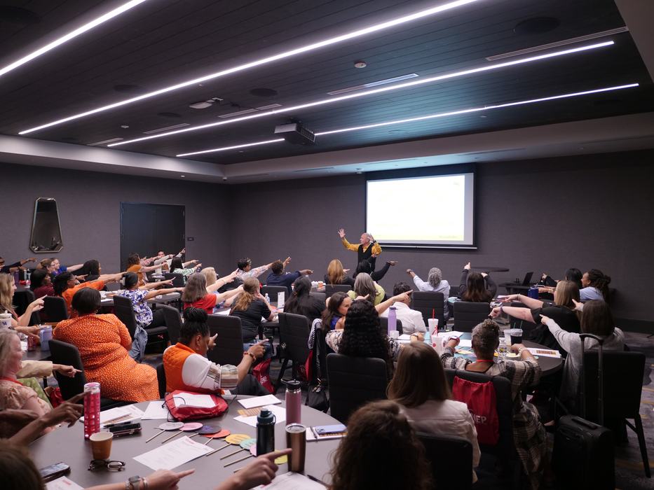 Jones Loflin leading an activity