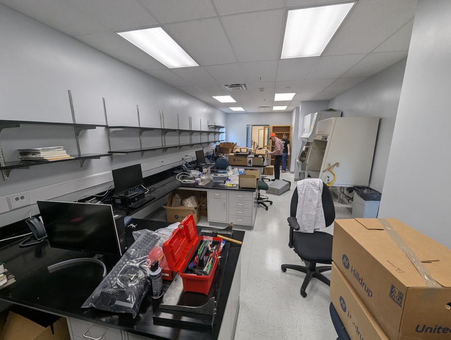 Unpacking in the new lab