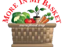 Basket of vegetables with More In My Basket written above it