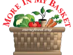 Basket of vegetables with More In My Basket written above it