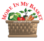 Basket with vegetables with More In My Basket written above it