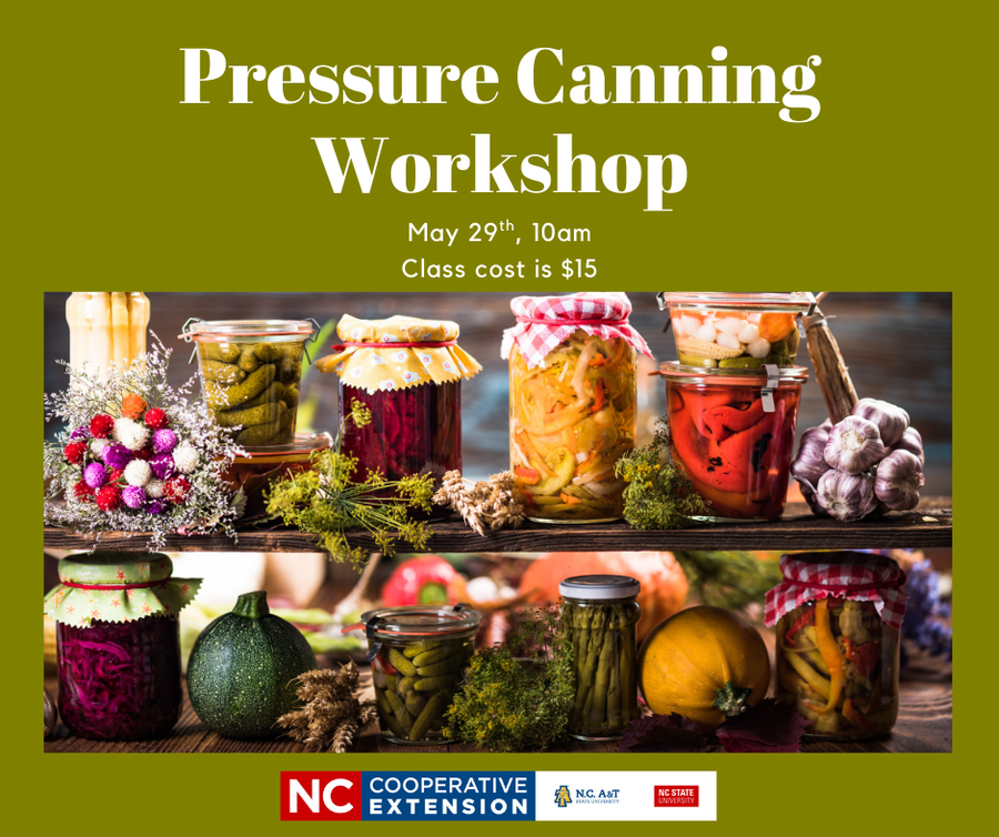 Pressure Canning Workshop — May 29, 10am; Class cost $15; jars of pickled vegetables