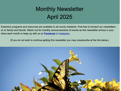Screenshot Moore County April Newsletter