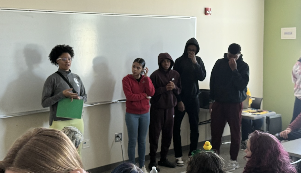 Students make a presentation to the class.