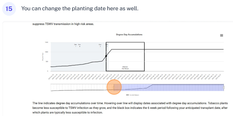 You can change the planting date here as well.