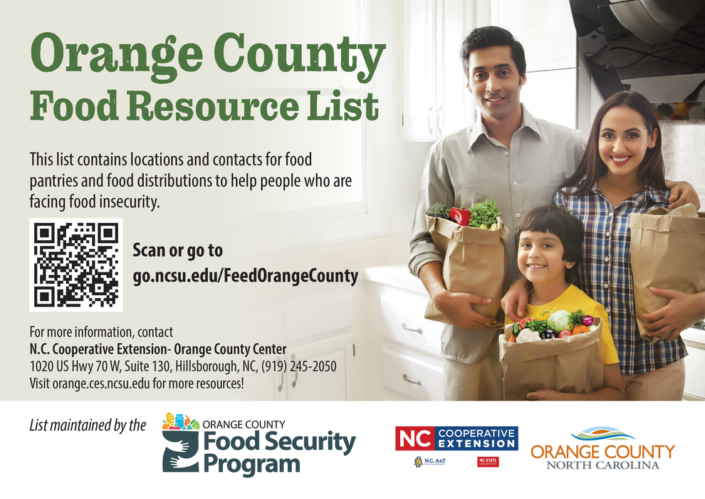 Food Security Orange Food Resource List