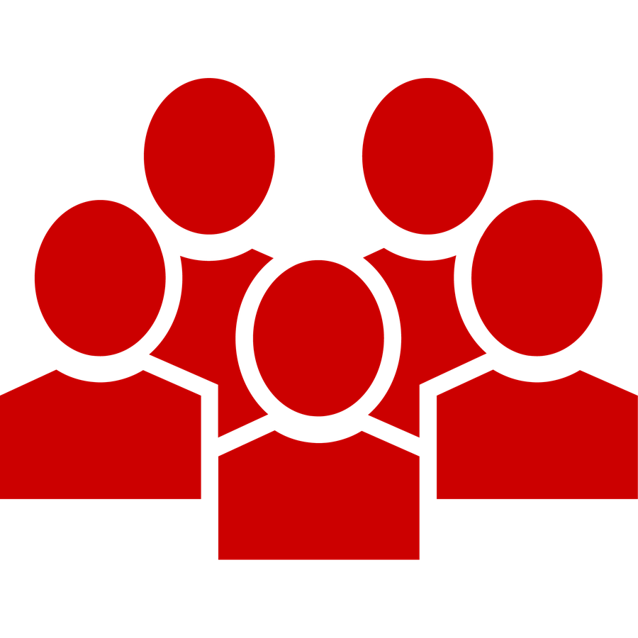group of people red icon