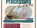 Poultry Processing Class flyer — Apr 23, 10:00 AM–3:30 PM, Durham; Class fee $25