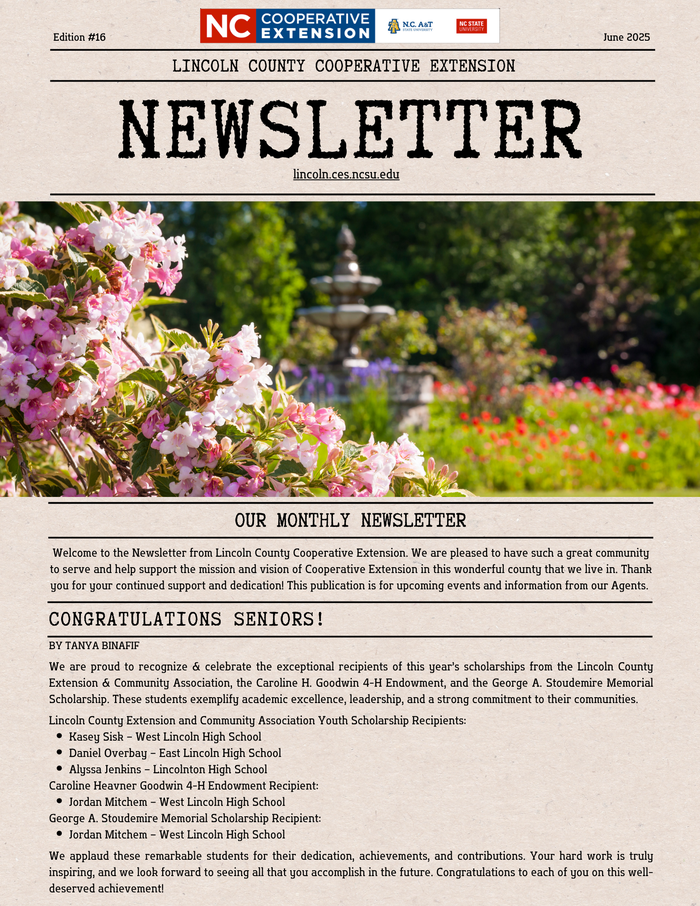 Cover Page of June 2025 Newsletter