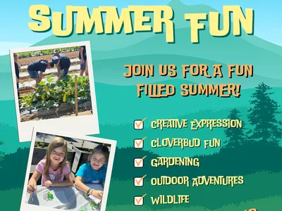 Yancey County 4‑H poster: "2025 SUMMER FUN" activities listed, ages 5–18, contact 828-682-6186
