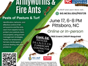 Event Flyer for Armyworm and Fire Ant Workshop