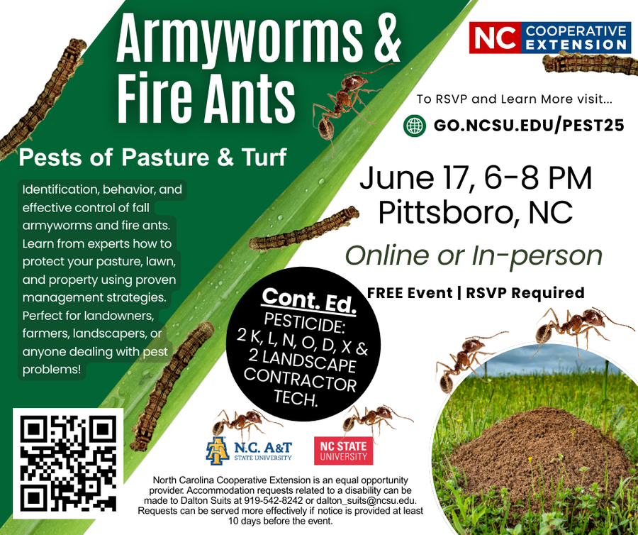 Event Flyer for Armyworm and Fire Ant Workshop