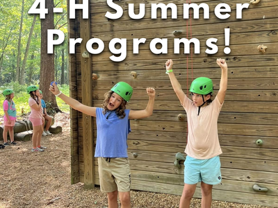 4-H Summer Programs featuring an image from summer camp.