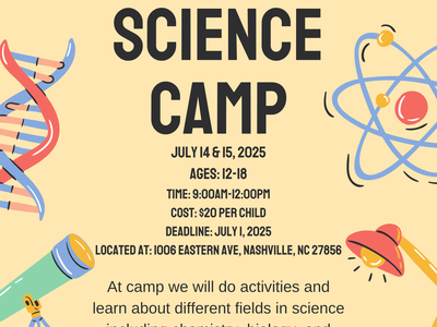 Registration Flyer for Science Camp
