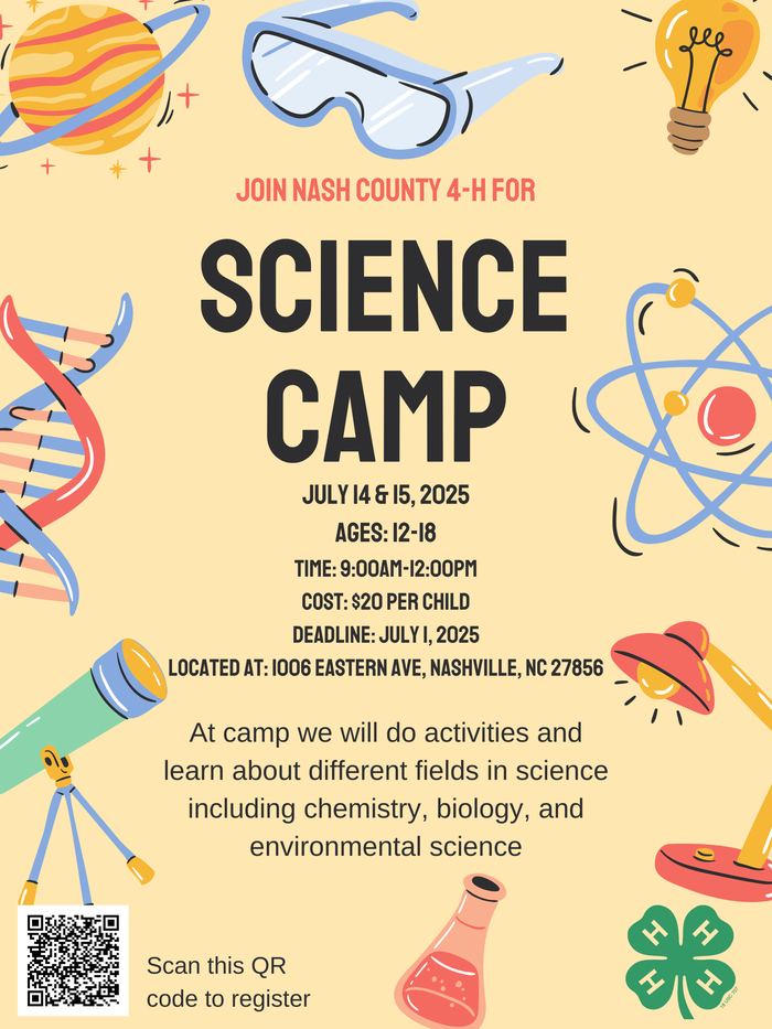 Registration Flyer for Science Camp