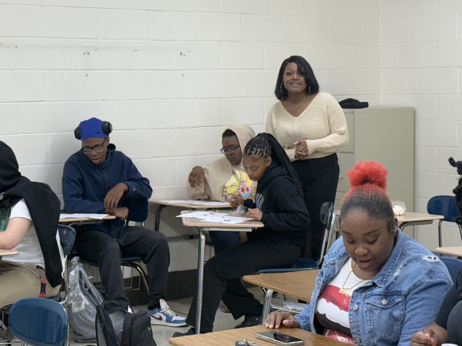 Students in a classroom.