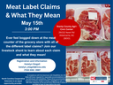 Meat Label Claims & What They Mean — May 15, 3:00 PM; Stanly County Agri‑Civic Center, Albemarle, NC