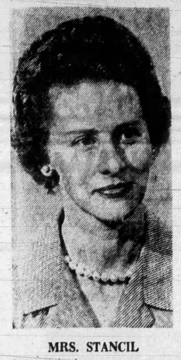 Black and white newspaper photo of Nancy Stancil, Buncombe County Home Demonstration Agent in 1967.