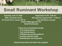 Small Ruminant Workshop — June 14, 2025 at WNC Livestock Center, Canton, NC