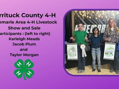 Three children with Livestock awards