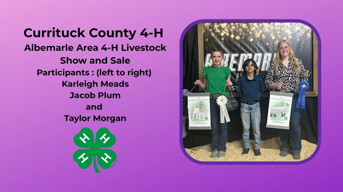 Three children with Livestock awards