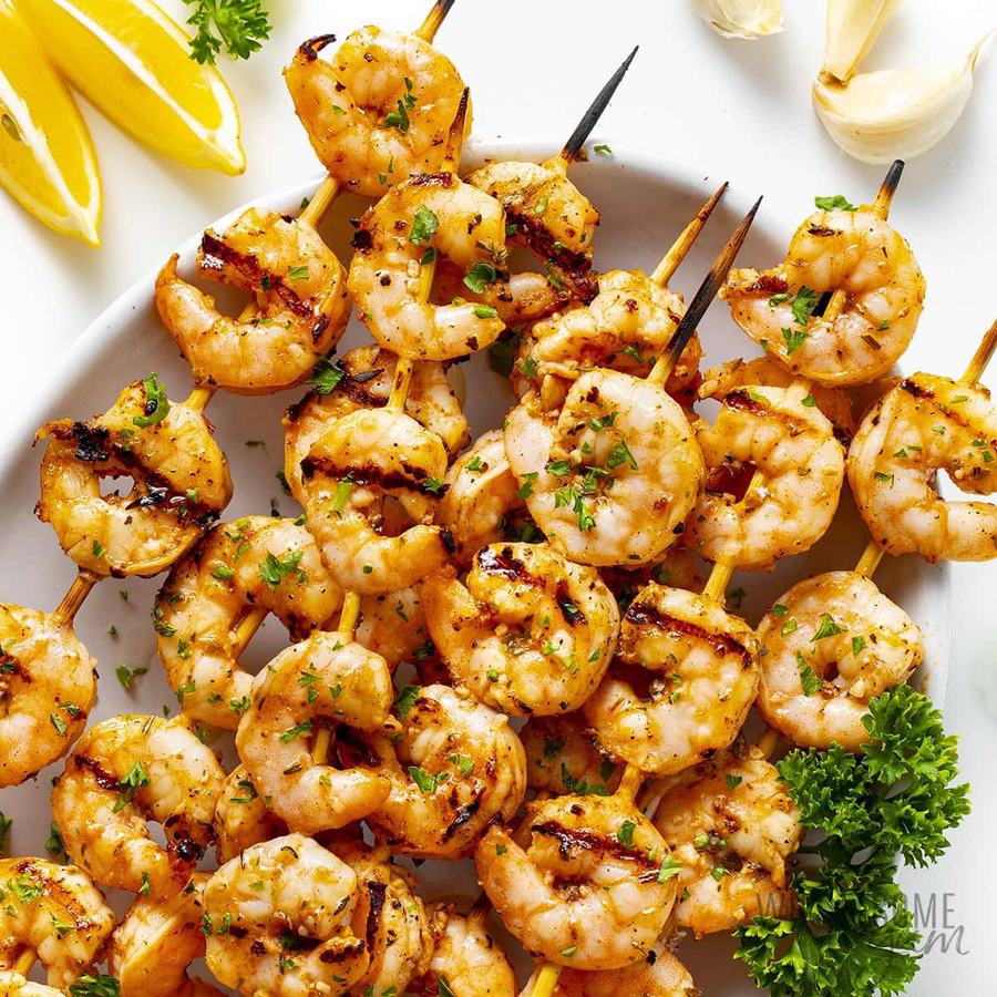 Grilled Shrimp with Greek Marinade