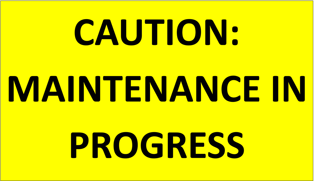 Sign advising caution due to construction