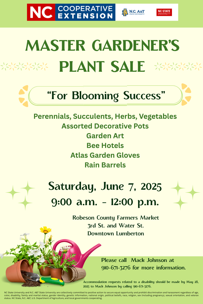 master gardener's Plant Sale