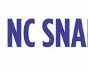 Logo for NC SNAP-ED with a circle that is dissected by thirds with a water bottle in a section, a sneaker in a section, and a carrot in a section