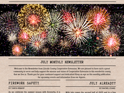 Cover page of July 2025 Newsletter