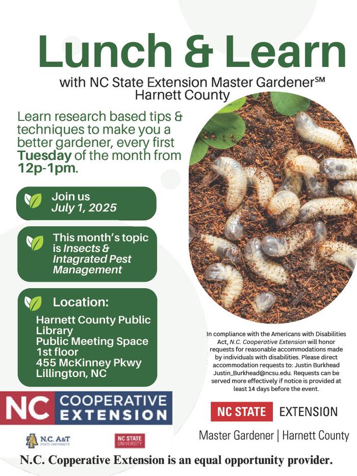Lunch & Learn research based tips & techniques to make you a better gardener.