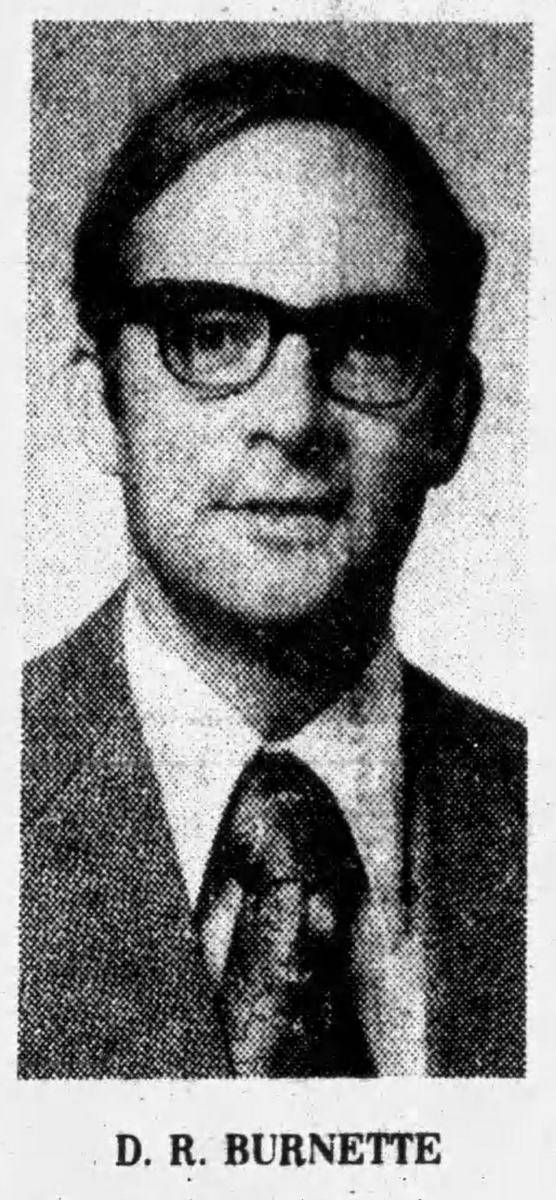 Newspaper photo of David Burnette, Buncombe County Extension Chairman, in 1975.