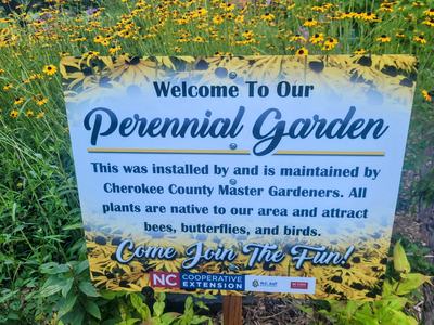 perennial garden sign