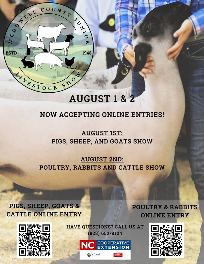 2025 McDowell Livestock Show Flier