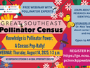 Great Southeast Pollinator Census webinar - Aug 14, 2025, 1-3 p.m.