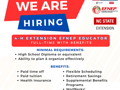 4-H EFNEP Hiring flyer