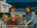 Older people learn at a computer at a shredding event. Several attendees immediately asked for help creating stronger passwords at the Scam Jam/Shred-a-Thon.