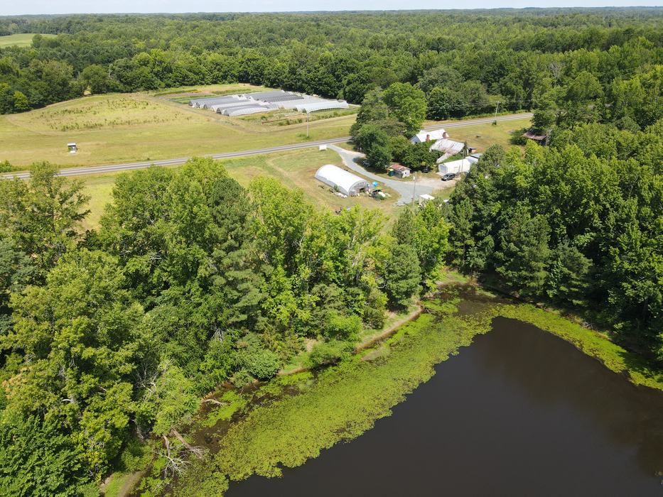 Aerial view of Breeze Farm.