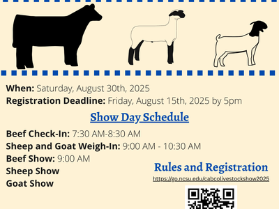 Cabarrus County Livestock Show Flyer