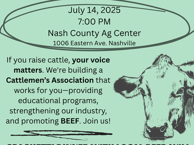 Cattleman's Association interest Meeting Flyer.