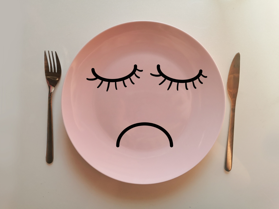 sad hungry plate