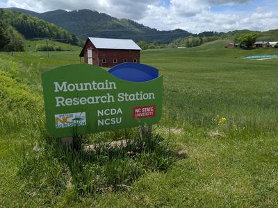 Mountain Research Station sign