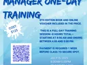 ServSafe Manager one-day training — Cost $125; July 15, 2025, 8:00AM–5:00PM; 79 Carmel Lane, Columbus NC