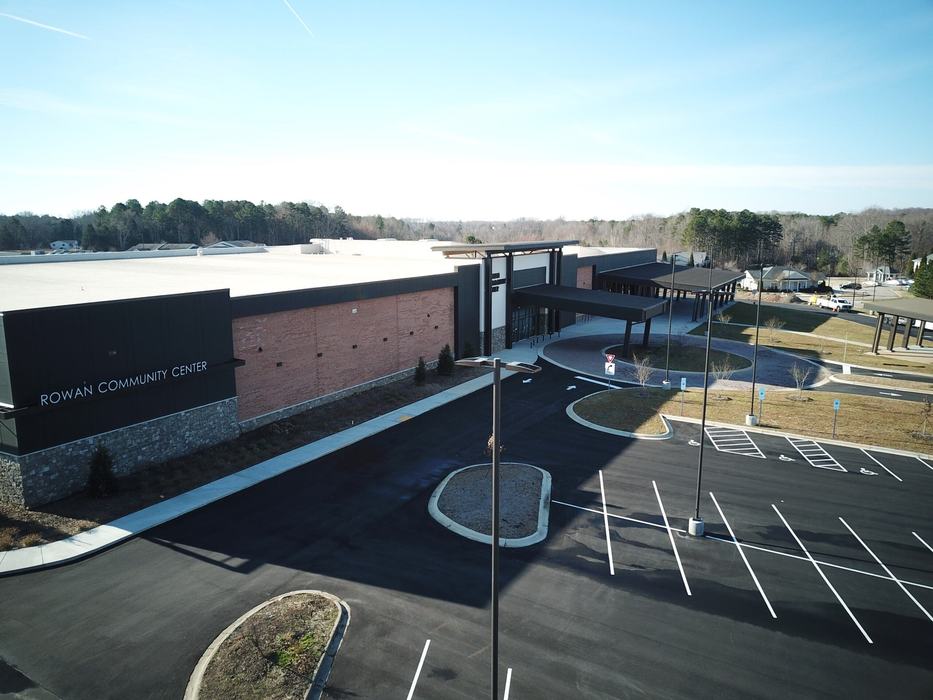 Entrance at the Rowan Community Center. 