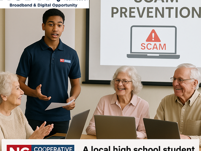 A highschooler teaches adults about scams. 