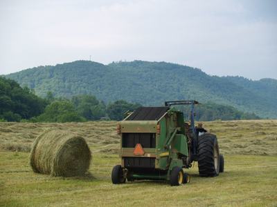 baling hay