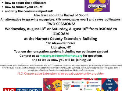 Great Southeast Pollinator Census flyer.