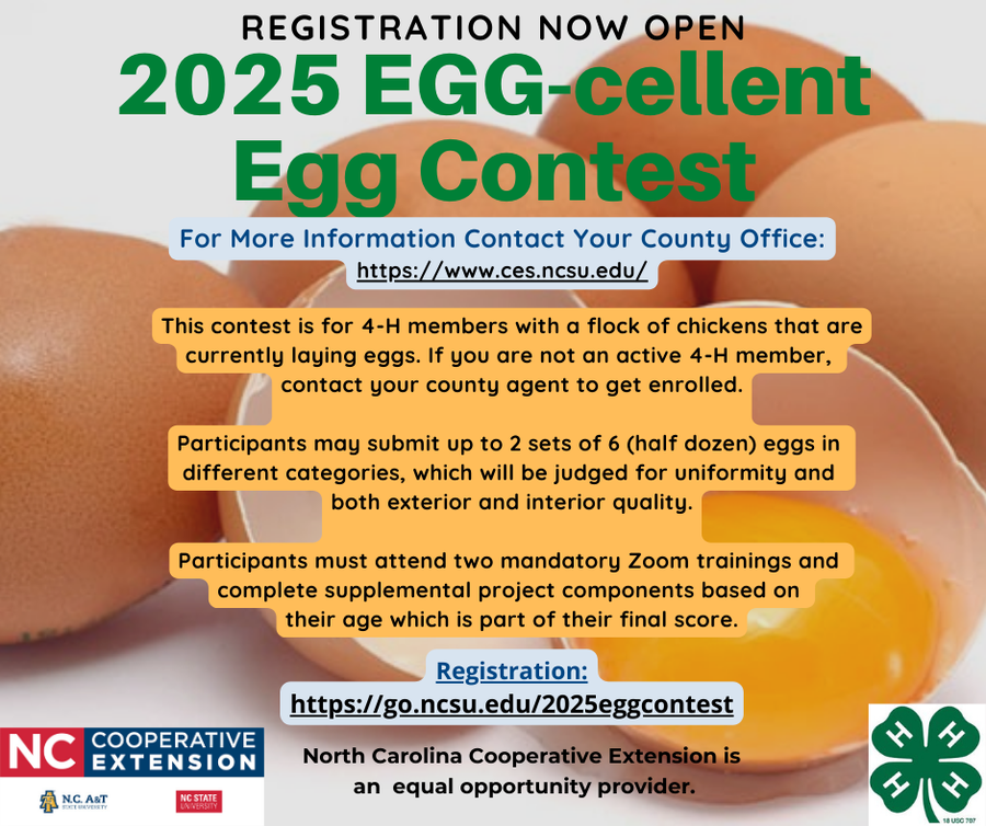 Flyer for the 2025 EGG-cellent Egg Contest