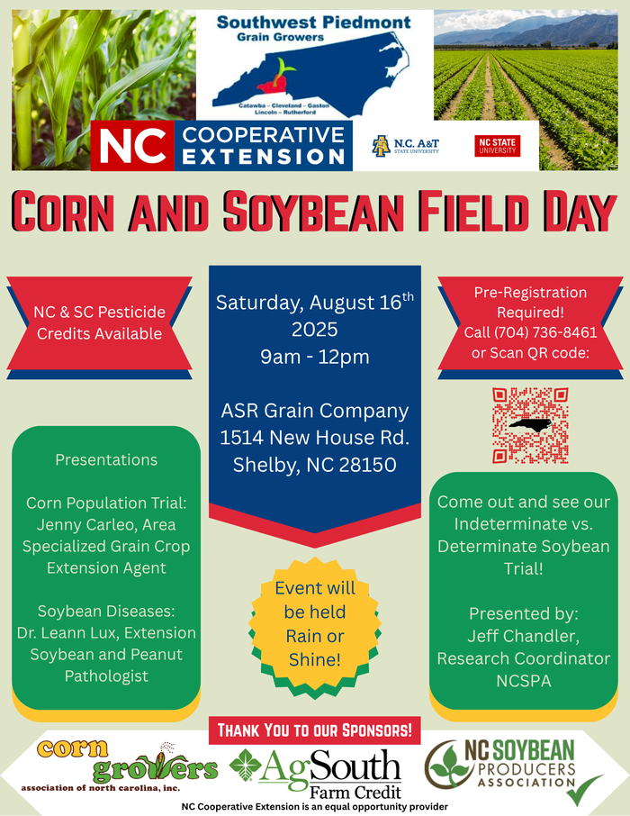2025 Corn & Soybean Field Day flyer